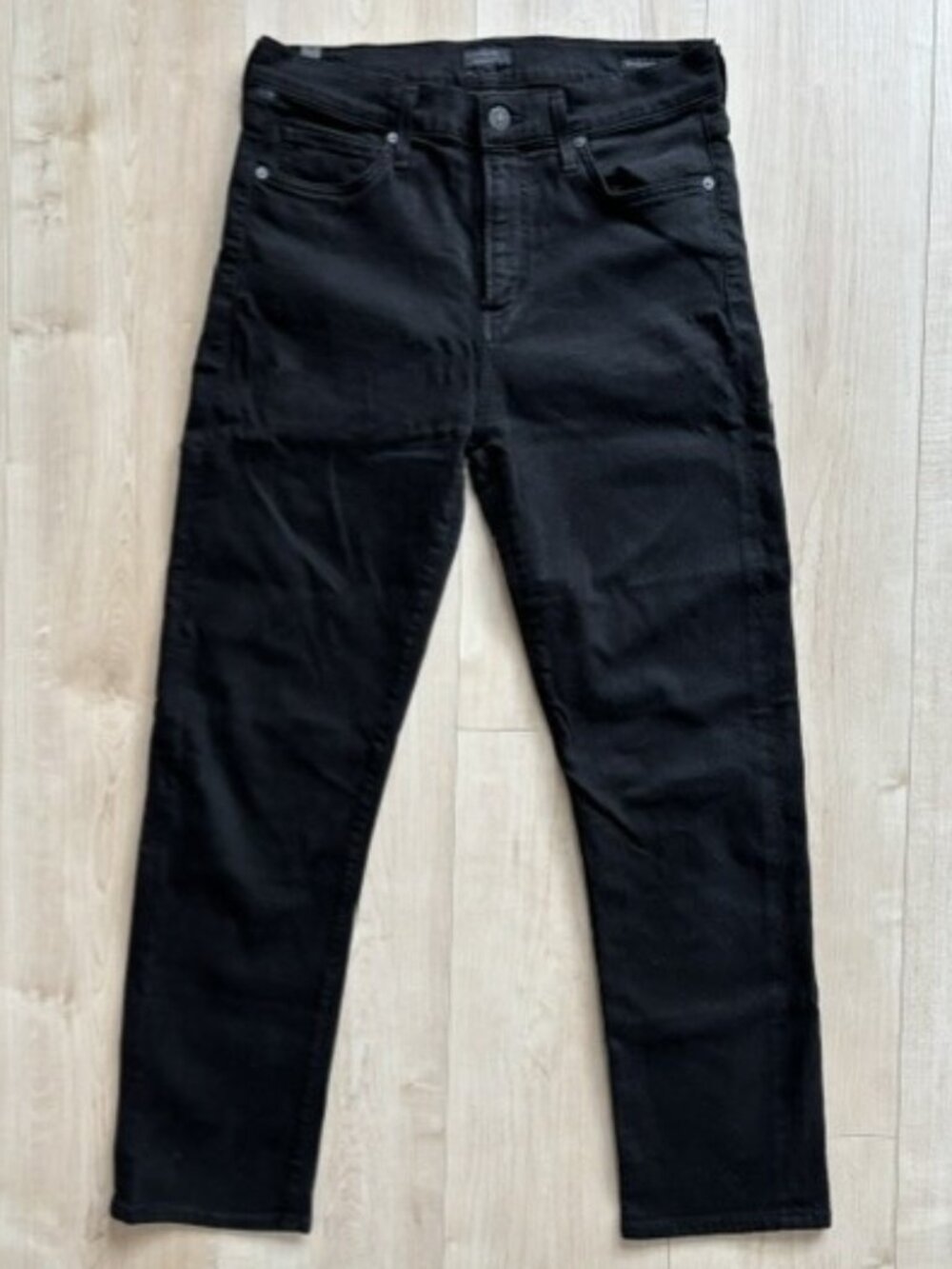 Citizens of Humanity Black Harlow High Rise Slim Ankle Jeans
